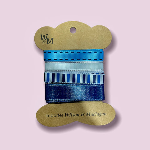 Blue Printed Ribbon