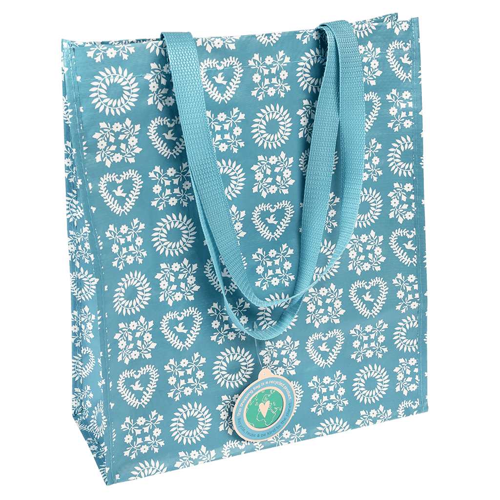 Blue Friendships Shopping Bag