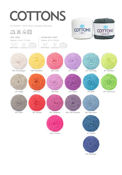Elle Cottons 4PLY 50grams