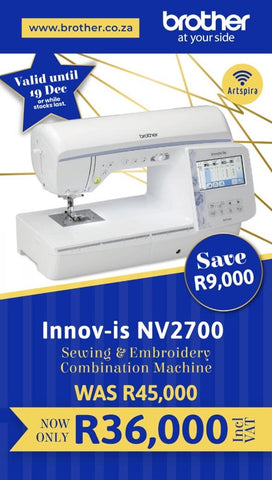 Brother NV2700 Combination Embroidery, Sewing and Quilting machine