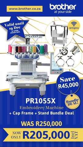 Brother PR105XX Embroidery Machine + Cap Frame