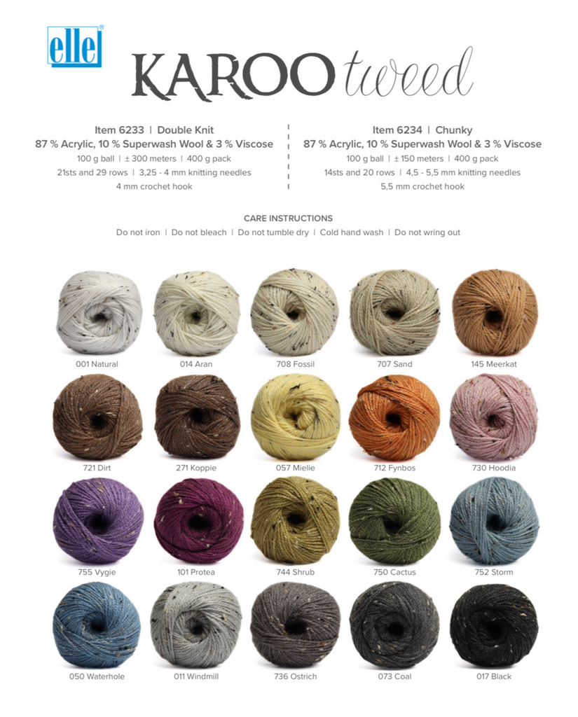 Elle Karoo Tweed Double Knit Yarn 100g – South Africa – Heart and Home
