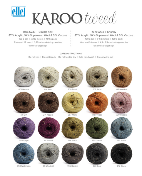 Elle Karoo Tweed Chunky 100g