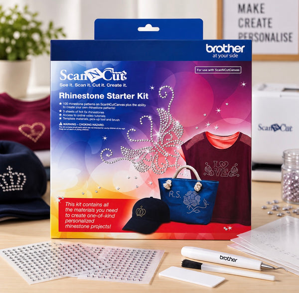 ScanNCut Rhinestone Starter Kit + Rhinestone Sheet Set