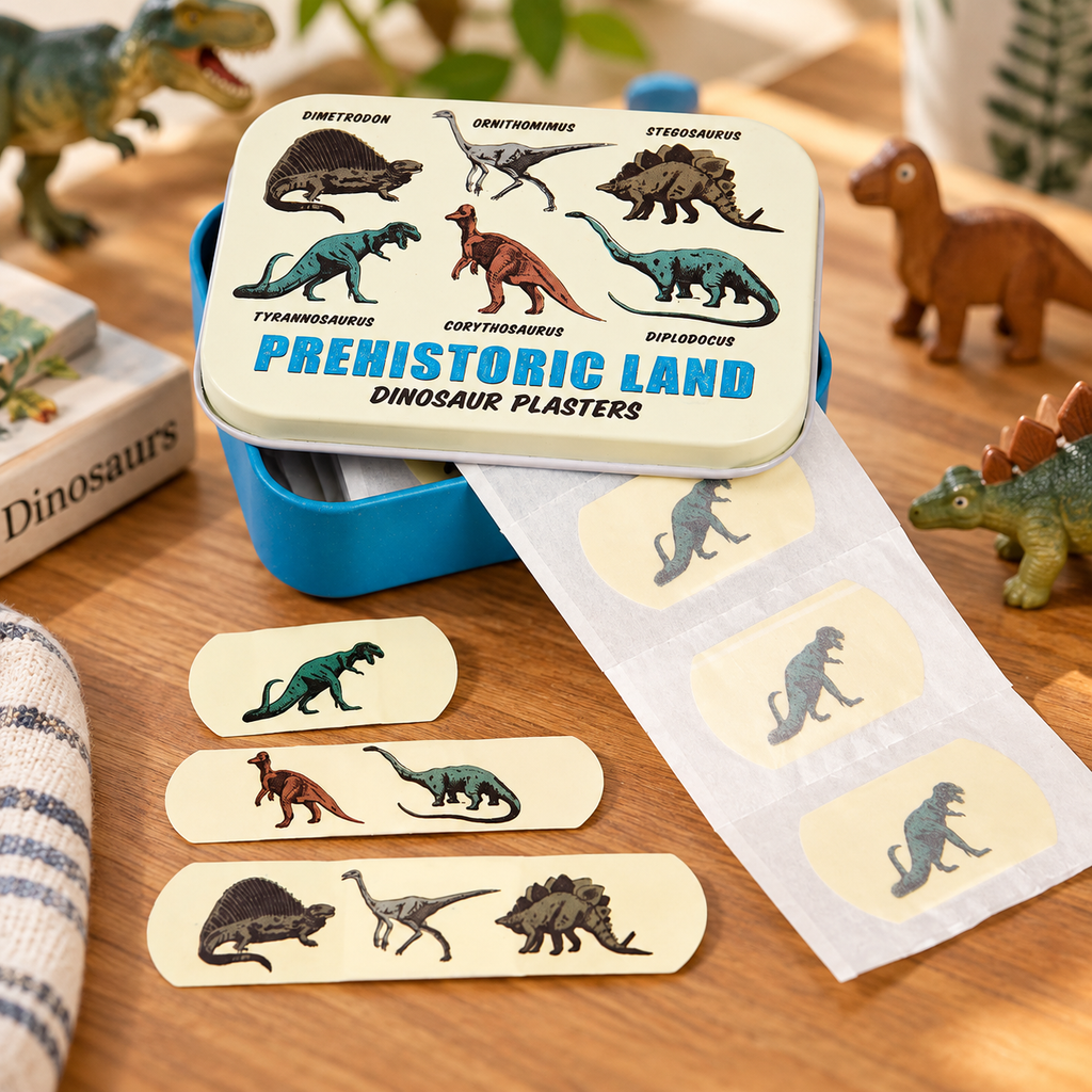 Prehistoric Land tin, with plasters