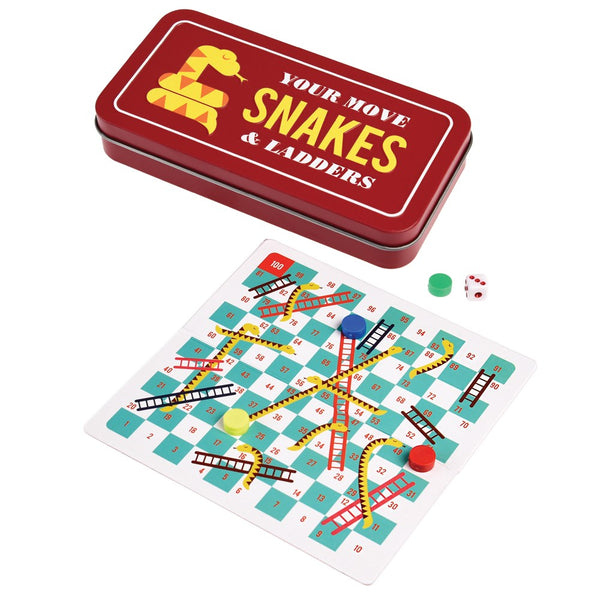 Travel Snakes and Ladders in a tin