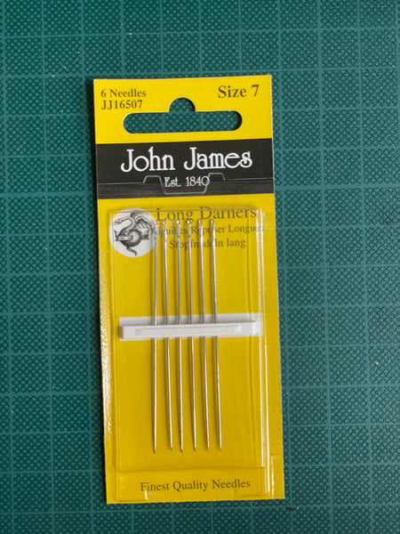 John James Long Darners Sewing Needle