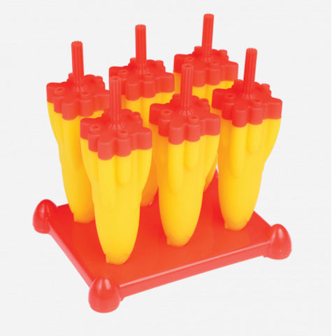 Rocket Freezer Pop Mold - Orange