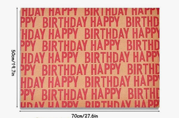 Wrapping Paper Sheet - Happy Birthday