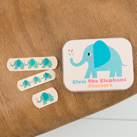 Elvis the Elephant tin, with plasters