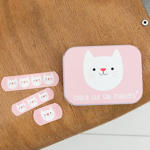 Cookie the Cat tin, with plasters