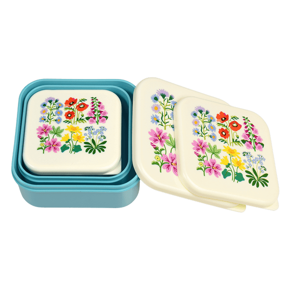 Wild Flowers Snack Boxes (Set of 3)