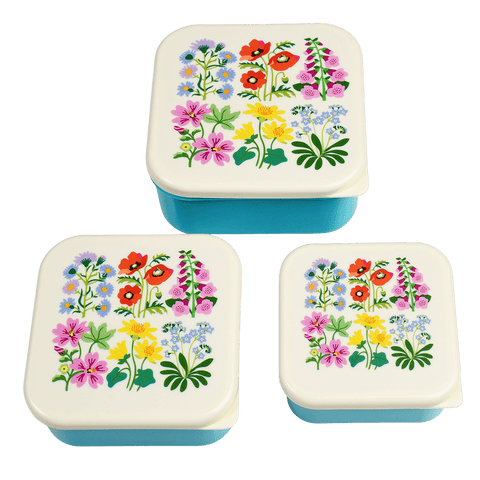 Wild Flowers Snack Boxes (Set of 3)