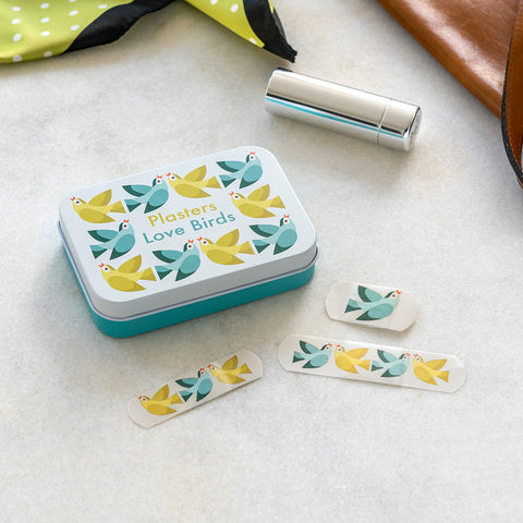 Love Birds tin, with plasters